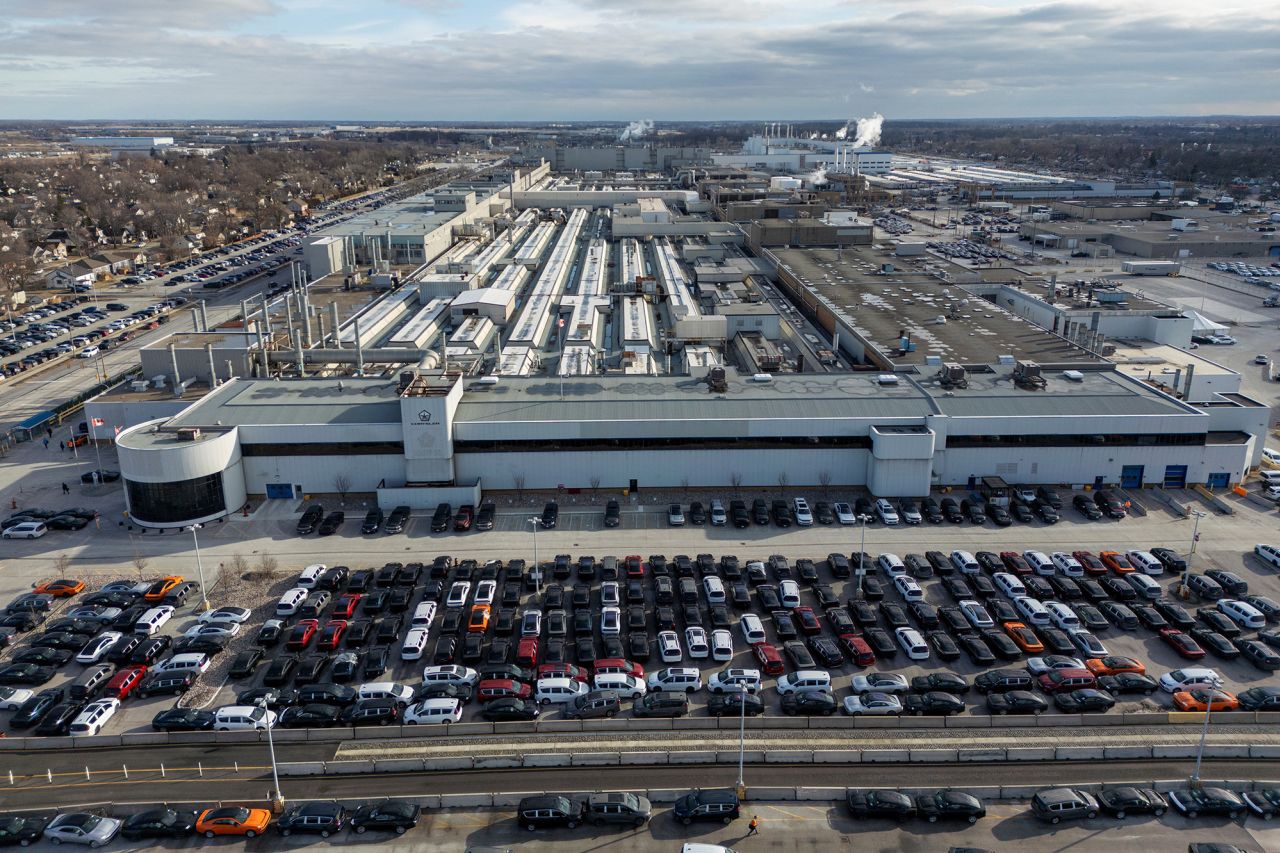 Stellantis's Chrysler Windsor Assembly facility in Windsor, Ontario, Canada, on February 4.