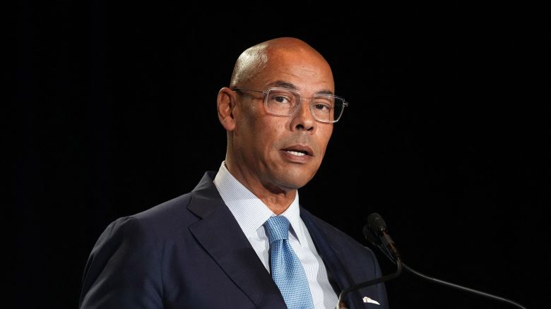 NFLPA executive director Lloyd Howell Jr. during the NFLPA press conference at the Super Bowl LIX media center in New Orleans on February 5, 2025.