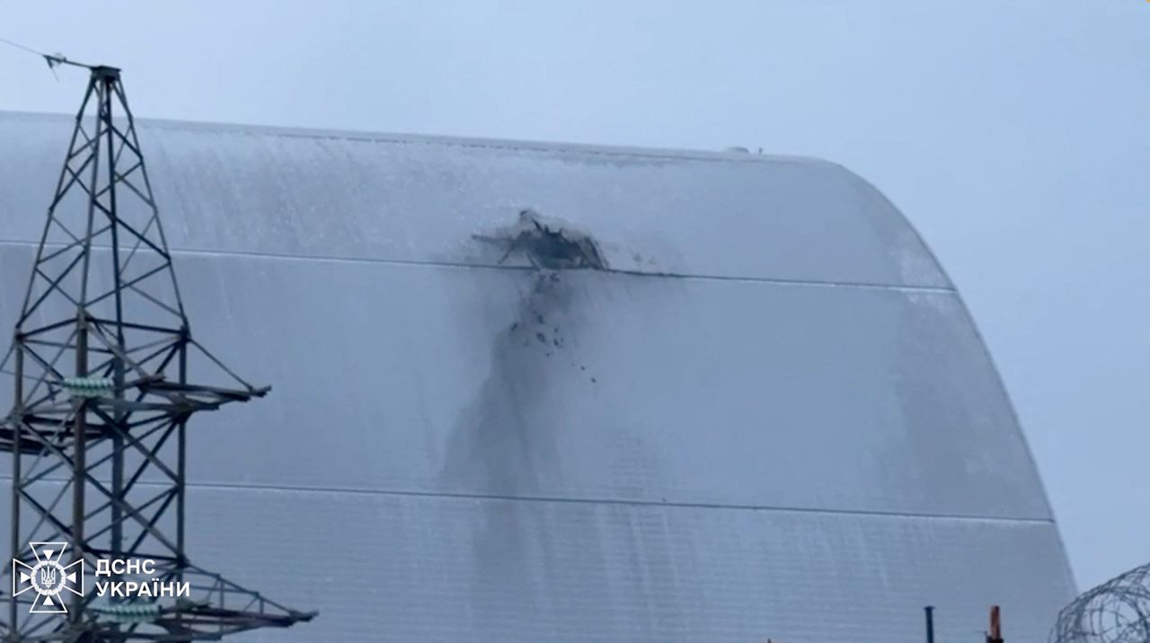 The structure of the Chernobyl Nuclear Power Plant on Friday.