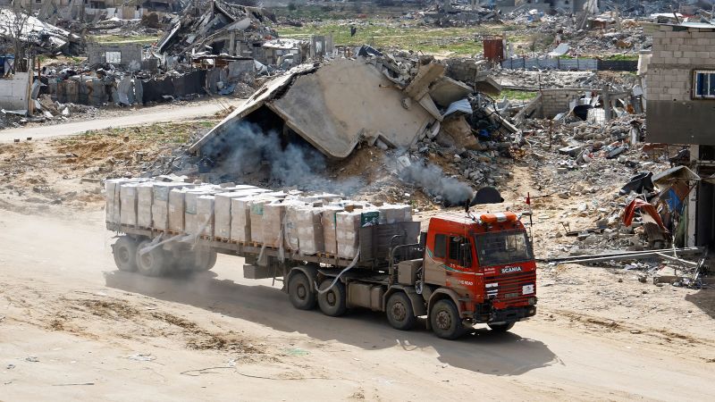 Israel stops humanitarian aid into Gaza after Hamas rejects extending ceasefire’s first phase