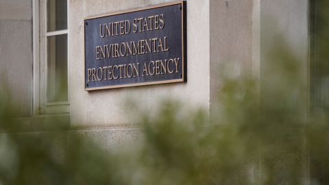 Signage at the headquarters of the United States Environmental Protection Agency (EPA) in Washington, D.C., U.S., February 18, 2025.