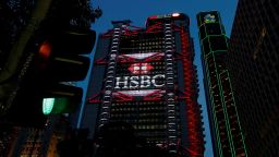 HSBC headquarters is seen at the financial Central district in Hong Kong, China, on September 6, 2017.