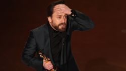 Kieran Culkin receives the Oscar for Best Supporting Actor for "A Real Pain" during the Oscars show at the 97th Academy Awards in Hollywood, Los Angeles, California, U.S., March 2, 2025.