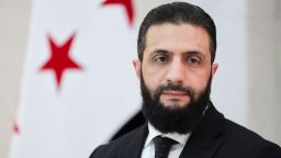 Syria’s interim President Ahmed al-Sharaa is pictured at the presidential palace in Damascus on March 10.