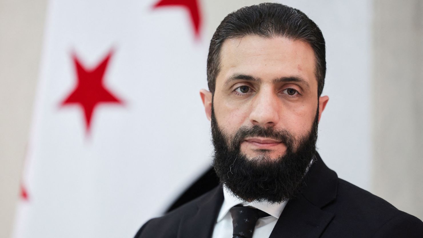 Syria’s interim President Ahmed al-Sharaa is pictured at the presidential palace in Damascus on March 10.