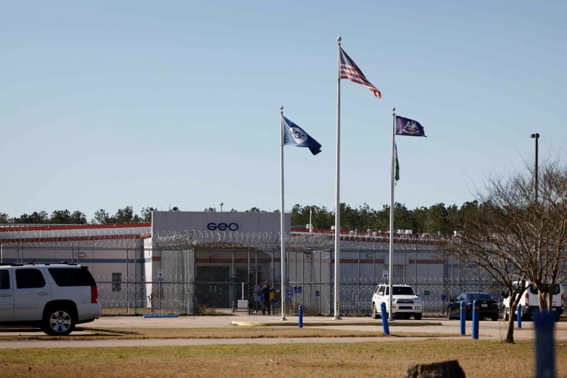 El centro de detención del ICE en Jena/La Salle, Louisiana, donde se encuentra recluido Mahmoud Khalil.