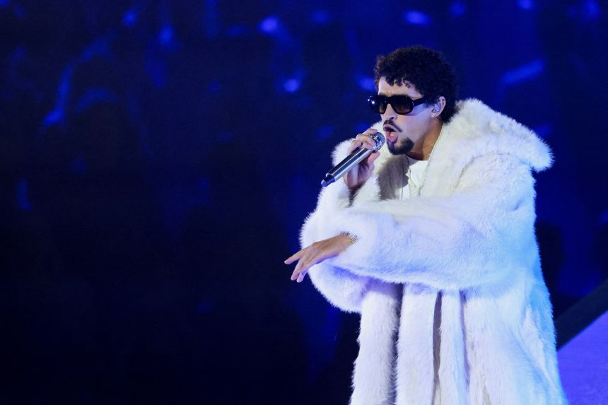 Bad Bunny performing earlier this year.