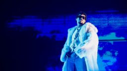 Bad Bunny performs during the iHeartRadio Music Awards at Dolby Theatre in Los Angeles, California, on March 17, 2025.