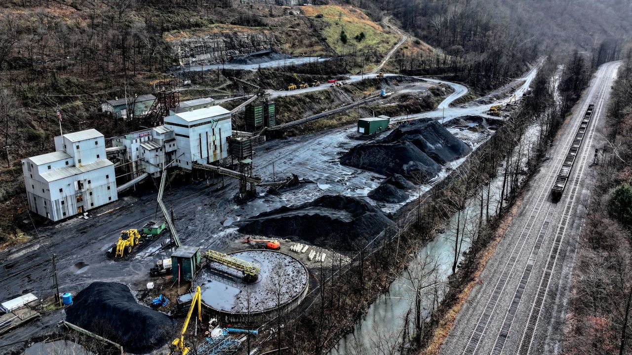 A coal preparation plant outside of Welch, West Virginia, is pictured on March 16.