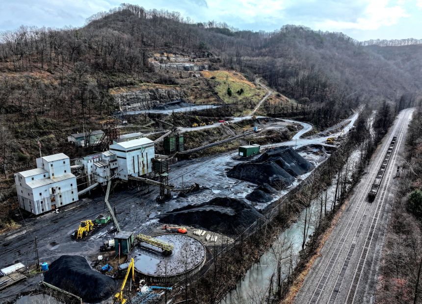 A coal preparation plant outside of Welch, West Virginia, is pictured on March 16.