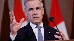 Canada's Prime Minister Mark Carney takes part in a press conference to discuss a response to U.S. President Donald Trump's new tariffs, in Ottawa, Ontario, Canada March 27, 2025. REUTERS/Blair Gable