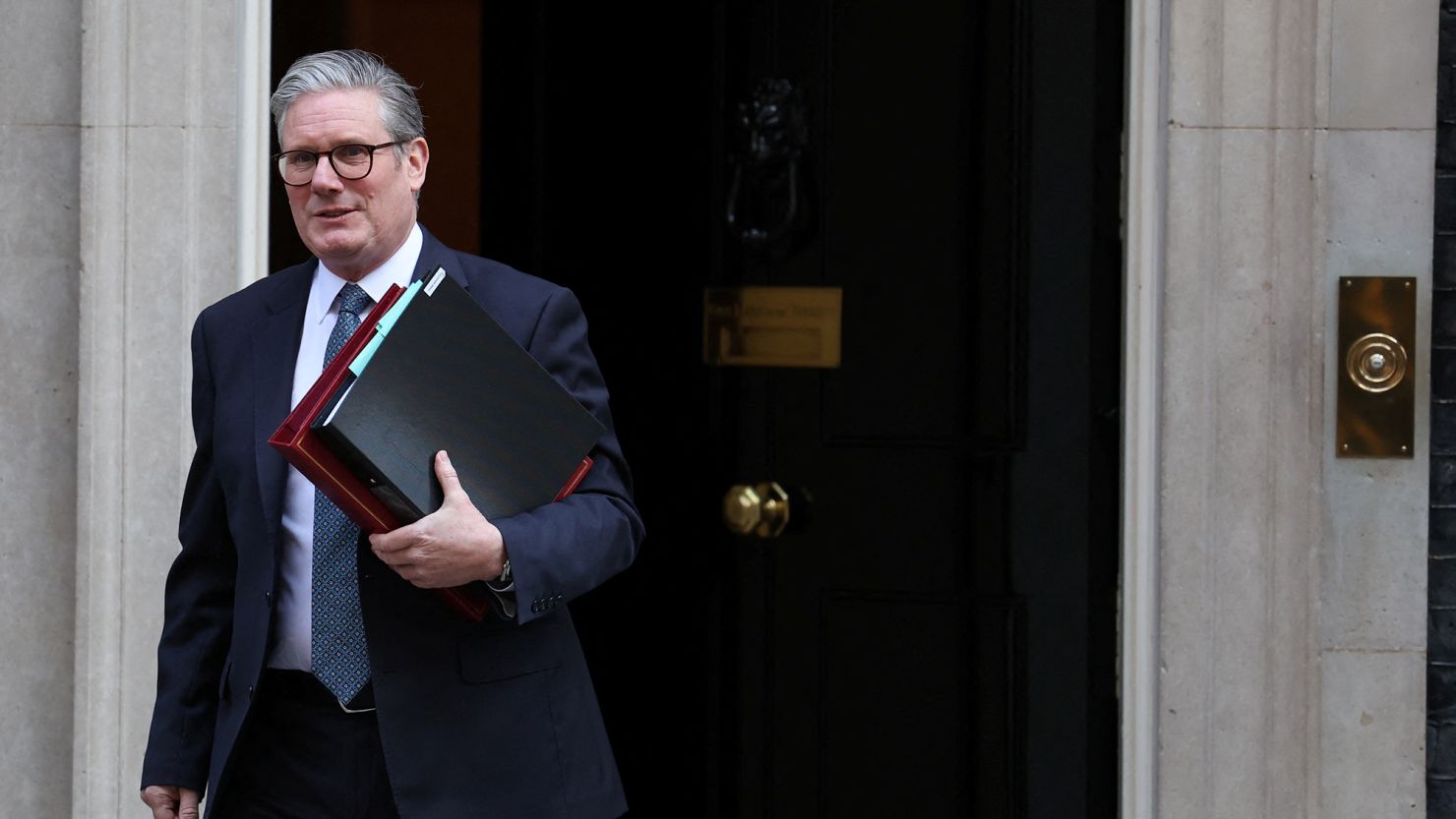 British Prime Minister Keir Starmer leaves 10 Downing Street in London, Britain, April 2, 2025.