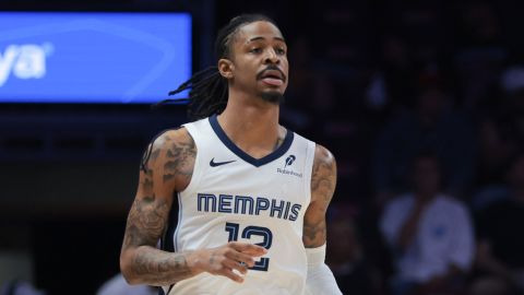 Memphis Grizzlies guard Ja Morant repeated his gun gesture against the Miami Heat.