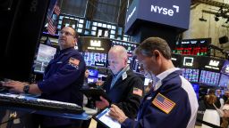 US stocks were lower Wednesday as investors grappled with continued uncertainty around President Donald Trump's tariffs.