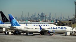 FILE PHOTO: United Airlines planes land and prepare to take off at Newark Liberty International Airport in Newark, New Jersey, , U.S., January 27, 2025. REUTERS/Fabrizio Bensch/File Photo