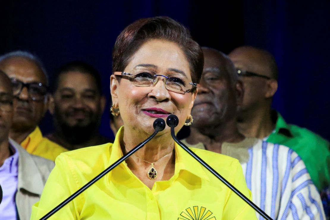 Kamla Persad-Bissessar, primera ministra de Trinidad y Tobago.