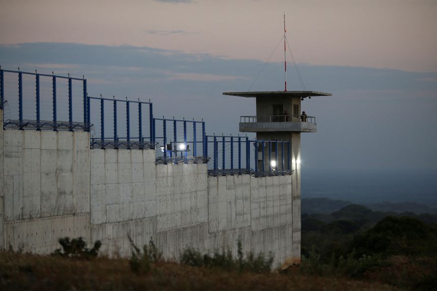 A view shows the Terrorism Confinement Center (CECOT) prison, in Tecoluca, El Salvador April 4, 2025.