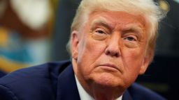 U.S. President Donald Trump looks on inside the Oval Office of the White House, in Washington, D.C., U.S., May 9, 2025. REUTERS/Kent Nishimura 

