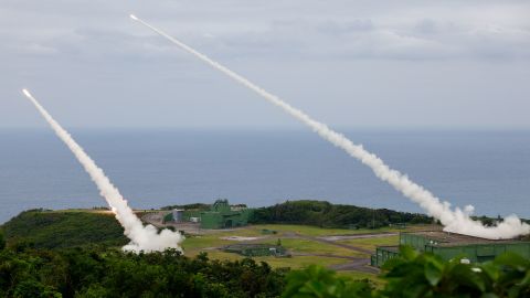 The Taiwanese military conducts its first High Mobility Artillery Rocket System (HIMARS) live-fire test launch at the Jiupeng base in Pingtung, Taiwan, on May 12, 2025. REUTERS/Ann Wang