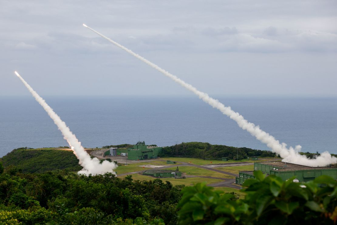 Taiwan's military conducts its first High Mobility Artillery Rocket System (HIMARS) live-fire test launch at the Jiupeng base in Pingtung, Taiwan May 12, 2025.