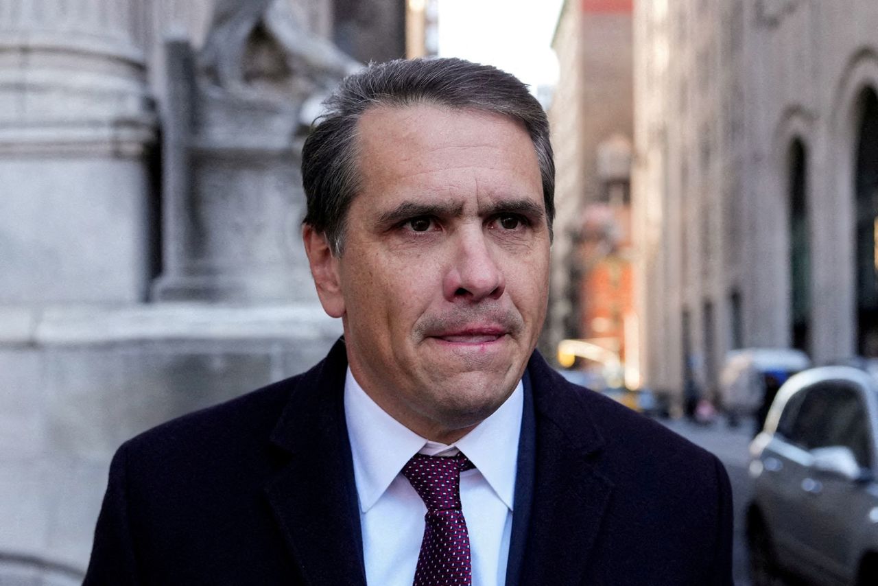 Todd Blanche leaves the New York State Appellate Division of the Supreme Court in New York, on January 7.