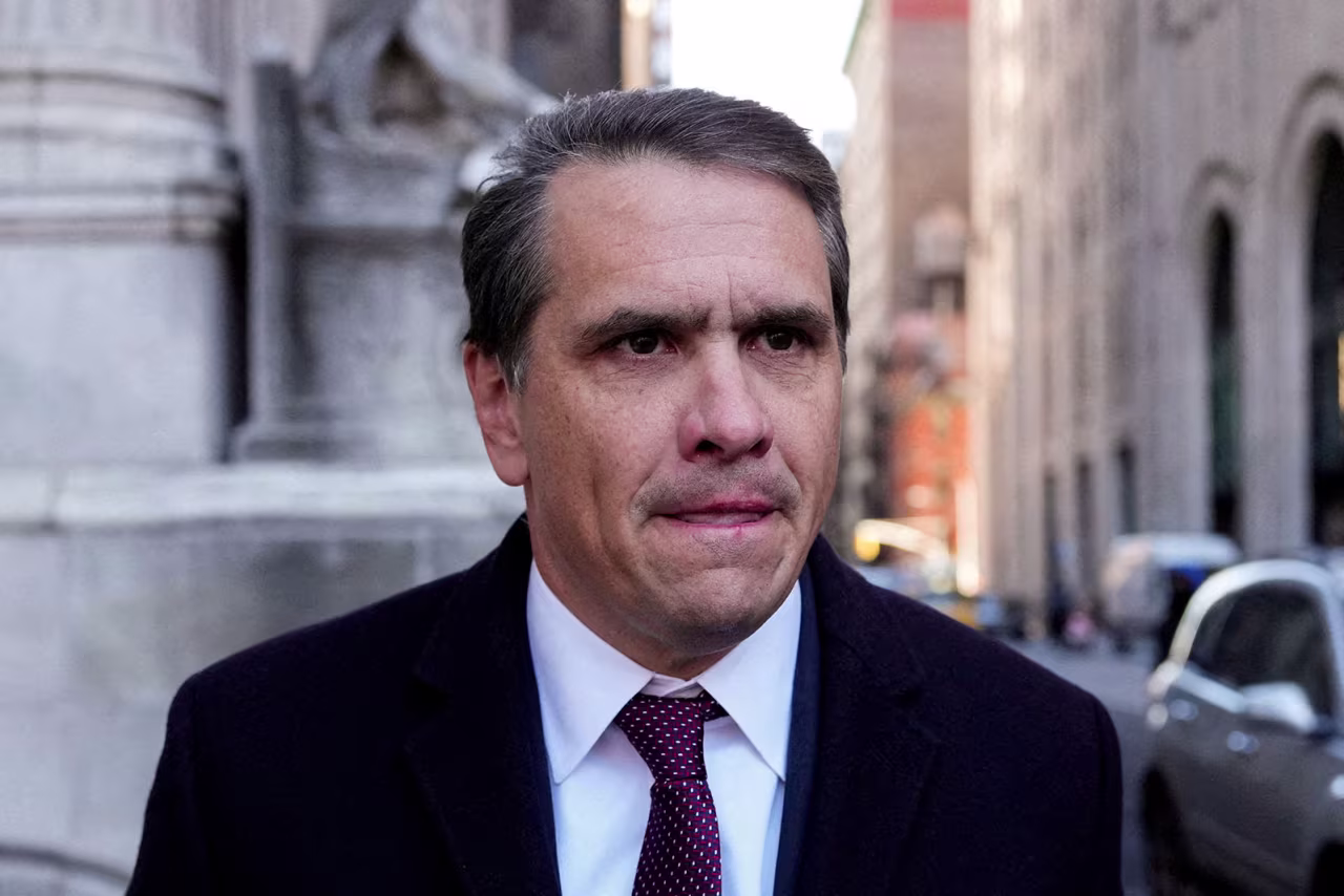 Todd Blanche leaves the New York State Appellate Division of the Supreme Court in New York, on January 7.