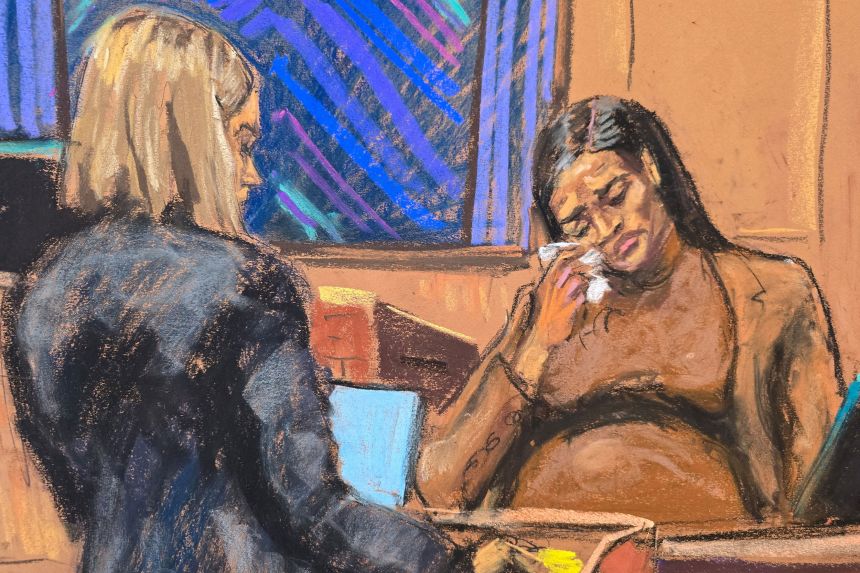 Ventura began crying while discussing the 'Freak Offs' in court on Tuesday.