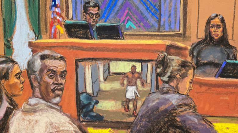 Sean "Diddy" Combs listens as his former girlfriend Casandra "Cassie" Ventura testifies at his trial on May 14.