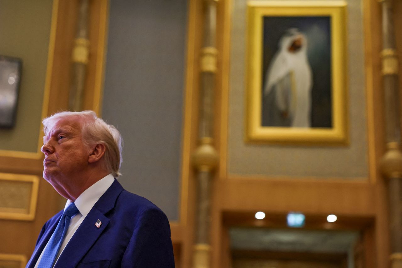 President Donald Trump attends a business forum at Qasr Al Watan in Abu Dhabi, United Arab Emirates, on Friday.