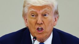 U.S. President Donald Trump speaks as he attends a business forum at Qasr Al Watan during the final stop of his Gulf visit, in Abu Dhabi, United Arab Emirates, May 16, 2025. REUTERS/Amr Alfiky