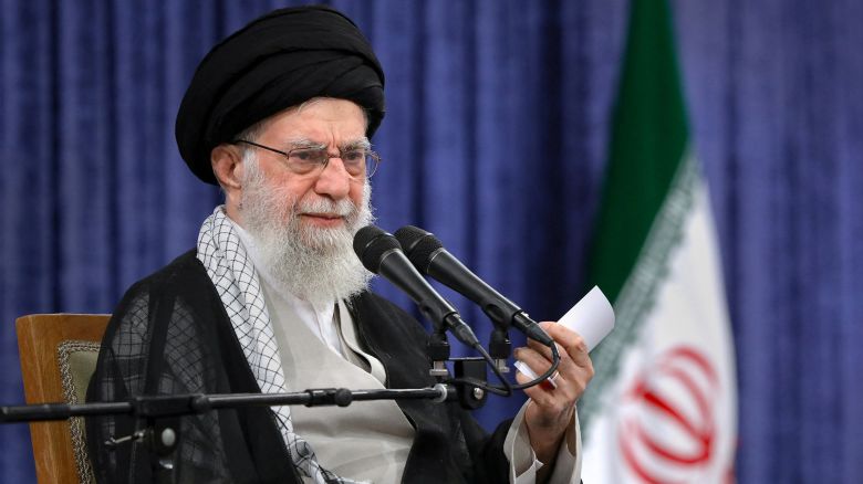 Iran's Supreme Leader Ayatollah Ali Khamenei speaks during a meeting in Tehran, Iran, May 20, 2025.