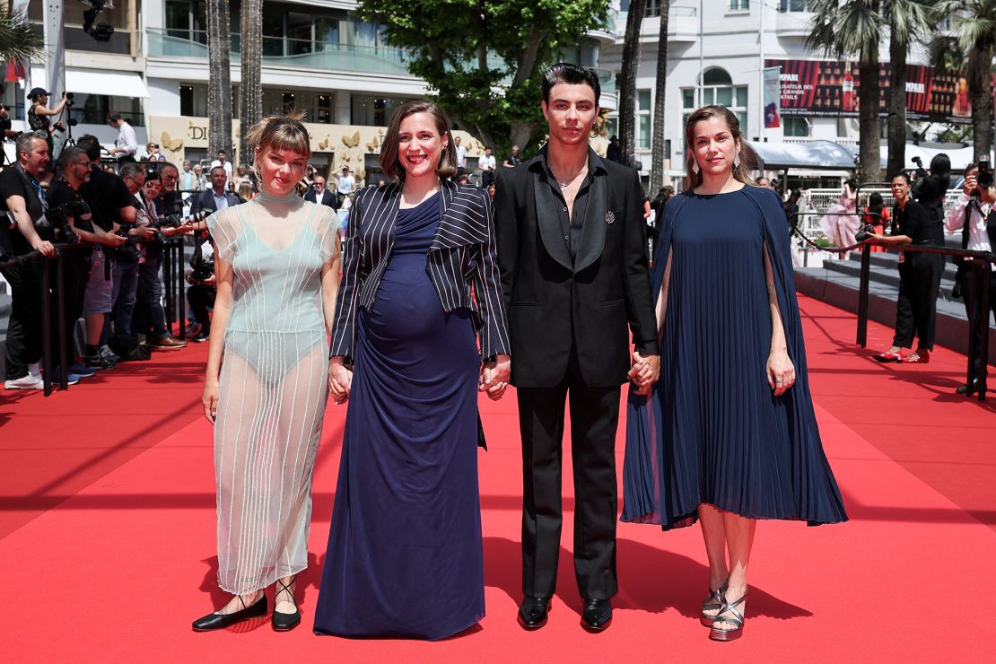 On the far left, actor Llúcia Garcia opted for a pair of black ballet flats for the Cannes premiere of 