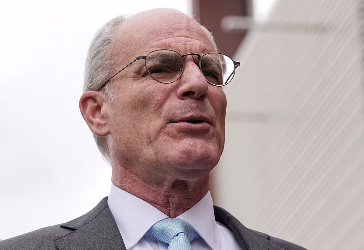 Israeli Ambassador to the U.S. Yechiel Leiter speaks to the media in Washington, D.C. on May 22, 2025