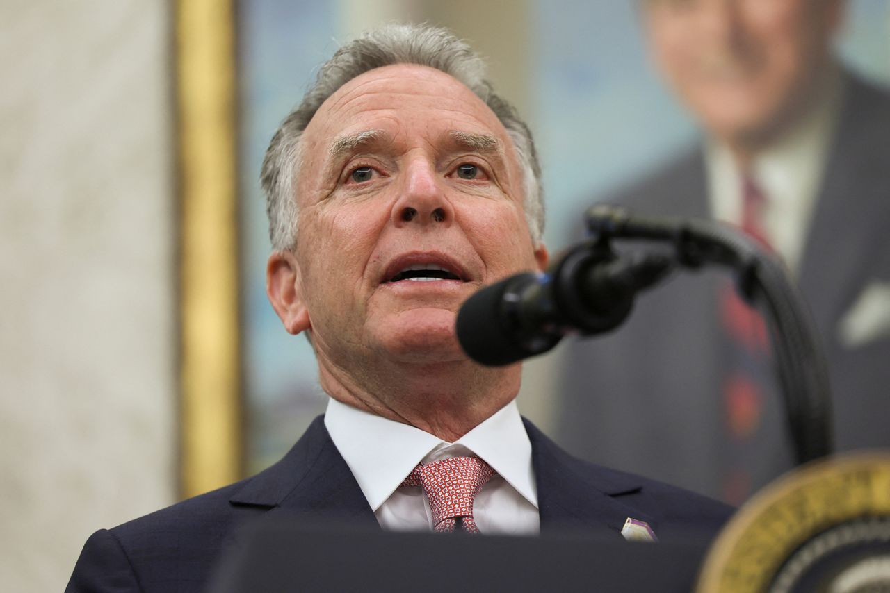 U.S. Special Envoy Steve Witkoff speaks during a ceremony at the White House in Washington, D.C., on May 28.
