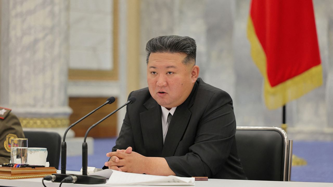 North Korean leader Kim Jong Un leads a party meeting on strengthening the military in this handout picture released on May 30, 2025, by the Korean Central News Agency.