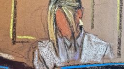 Prosecutor Madison Smyser (not seen) questions witness "Mia" as she testifies in Sean "Diddy" Combs' sex trafficking trial in New York City, New York, U.S., May 30, 2025 in this courtroom sketch.
