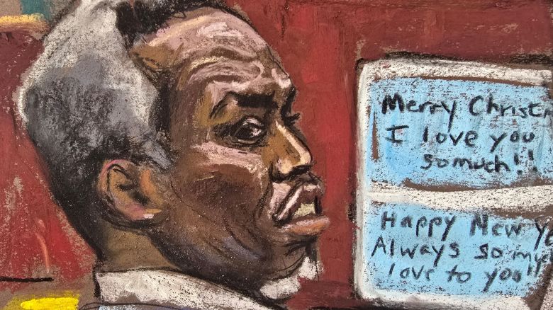 Sean "Diddy" Combs listens as his defense lawyer Brian Steel questions witness "Mia" as she testifies in Combs' sex trafficking trial in New York City, New York, U.S., June 2, 2025 in this courtroom sketch. REUTERS/Jane Rosenberg