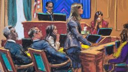 Sean "Diddy" Combs watches as Maurene Comey questions "Jane" on Friday.
