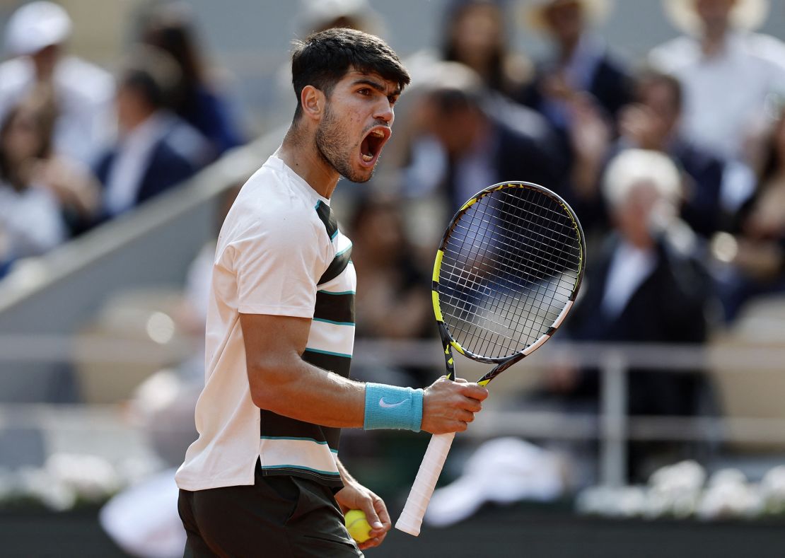 Alcaraz came from two sets down to win for the first time in his career.