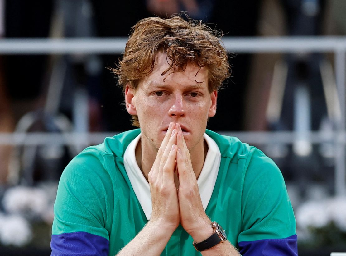Jannik Sinner won the first two sets of the final.