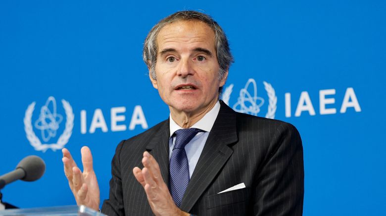 IAEA Director General Rafael Grossi holds a news conference after the first day of the agency's quarterly Board of Governors meeting at the IAEA headquarters in Vienna, Austria, June 9, 2025. REUTERS/Lisa Leutner

