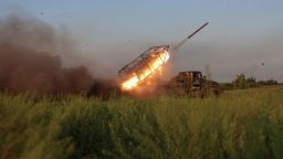 Servicemen of the 25th Separate Airborne Brigade of the Armed Forces of Ukraine fire a BM-21 Grad multiple rocket launch system towards Russian troops, amid Russia's attack on Ukraine, near the frontline town of Pokrovsk, in Donetsk region, Ukraine June 8, 2025. REUTERS/Anatolii Stepanov     TPX IMAGES OF THE DAY     
