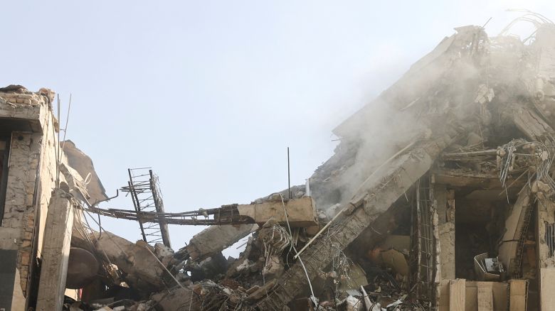 Smoke rises from a damaged building in the aftermath of Israeli strikes, in Tehran, Iran, on June 13, 2025.