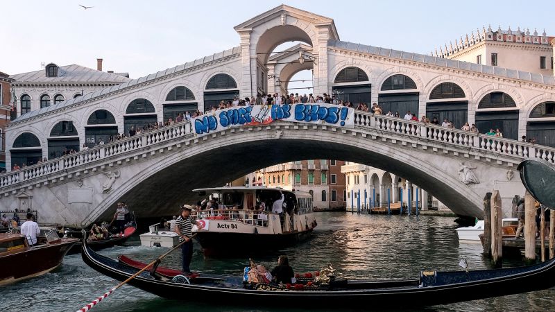 Venice divided as young protesters target Jeff Bezos’ wedding