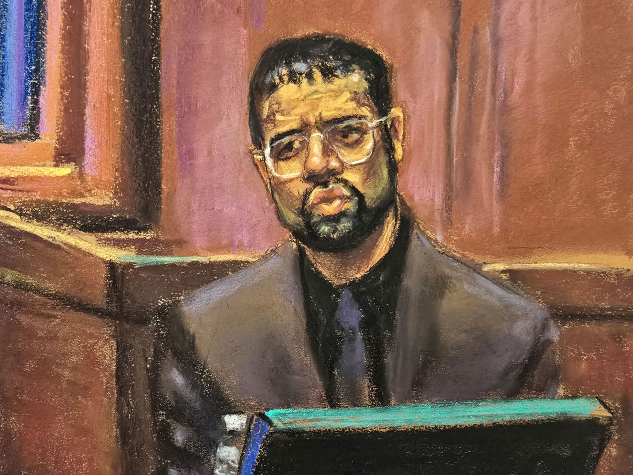 Jonathan Perez testifies during Combs' trial in New York on Friday.