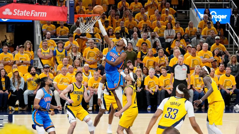 Oklahoma City Thunder turn the tables on the Indiana Pacers, making late-game charge to even the NBA Finals