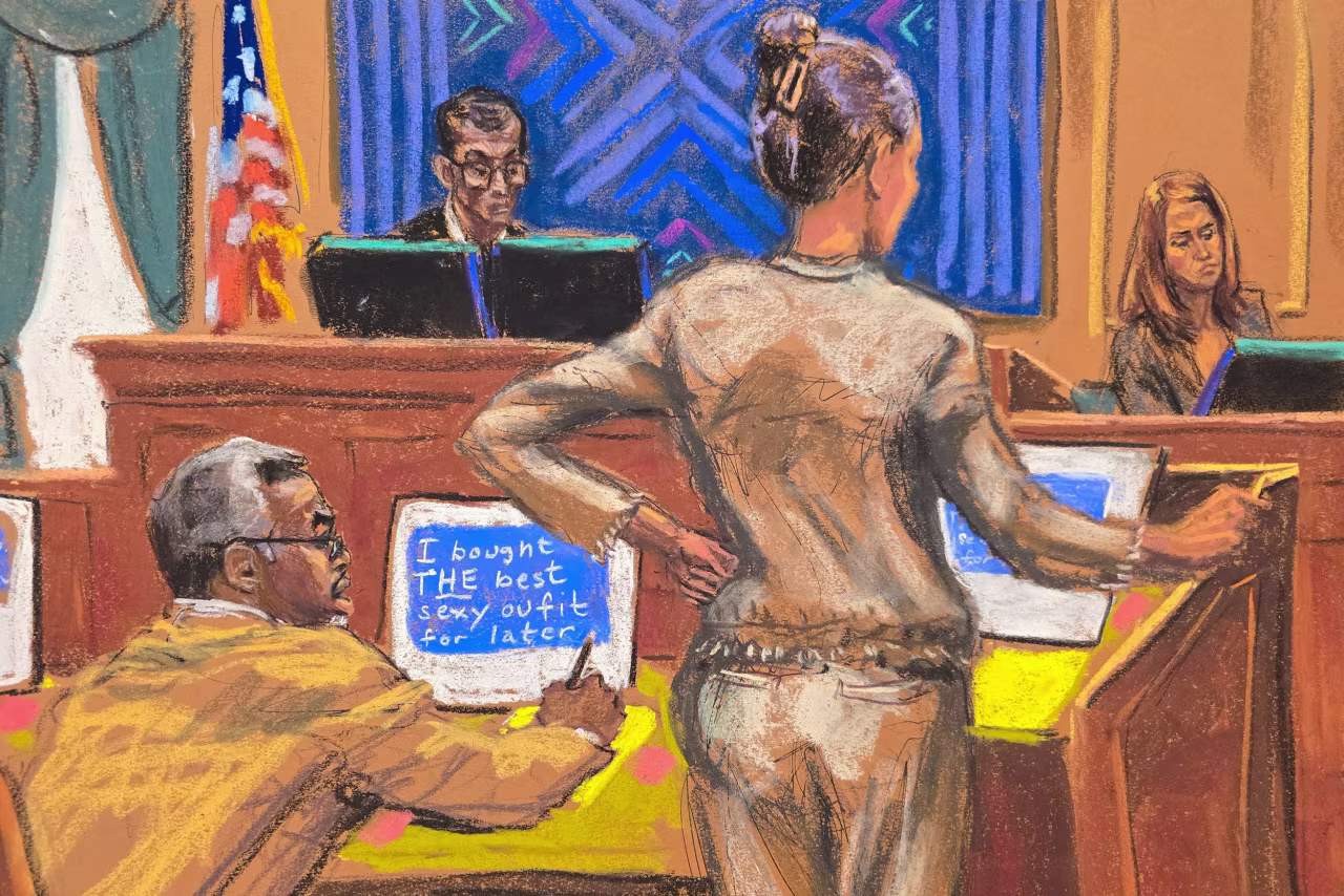 Defense lawyer Teny Geragos cross examines DeLeassa Penland during Combs' trial in New York on Tuesday.