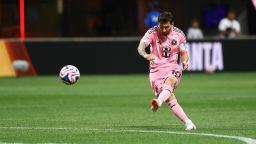 Soccer Football - FIFA Club World Cup - Group A - Inter Miami CF v FC Porto - Mercedes-Benz Stadium, Atlanta, Georgia, U.S. - June 19, 2025
Inter Miami CF's Lionel Messi scores their second goal from a free kick REUTERS/Kai Pfaffenbach