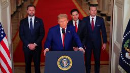 U.S. President Donald Trump delivers an address to the nation at the White House in Washington, D.C., U.S. June 21, 2025, following U.S. strikes on Iran's nuclear facilities. REUTERS/Carlos Barria/Pool


