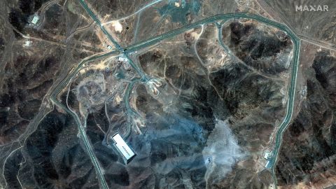 A satellite view shows an overview of Fordow underground complex, after the U.S. struck the underground nuclear facility, near Qom, Iran June 22, 2025.     MAXAR TECHNOLOGIES/Handout via REUTERS    THIS IMAGE HAS BEEN SUPPLIED BY A THIRD PARTY. NO RESALES. NO ARCHIVES. MANDATORY CREDIT. DO NOT OBSCURE LOGO.